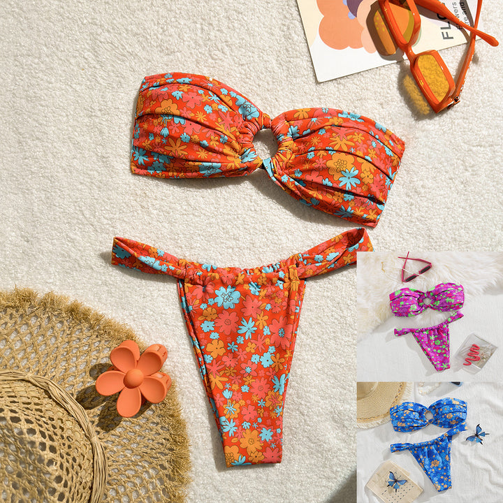 Damen Bandeau-Bikini mit stylischem Knotendesign Echo Archiv
