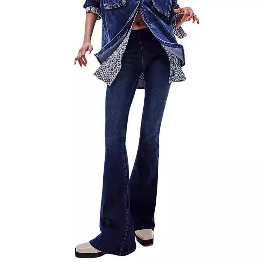 Damen Flared Jeans im lässigen Schnitt mit hohem Bund und formschmeichelnder Silhouette Echo Archiv