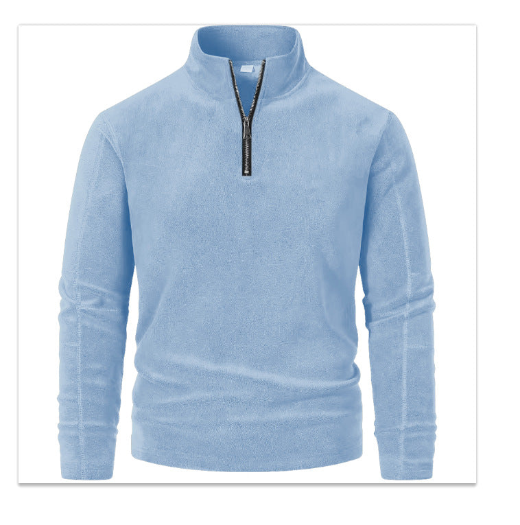 Herren warmhaltender Fleece-Pullover mit halbem Reißverschluss Echoarchiv