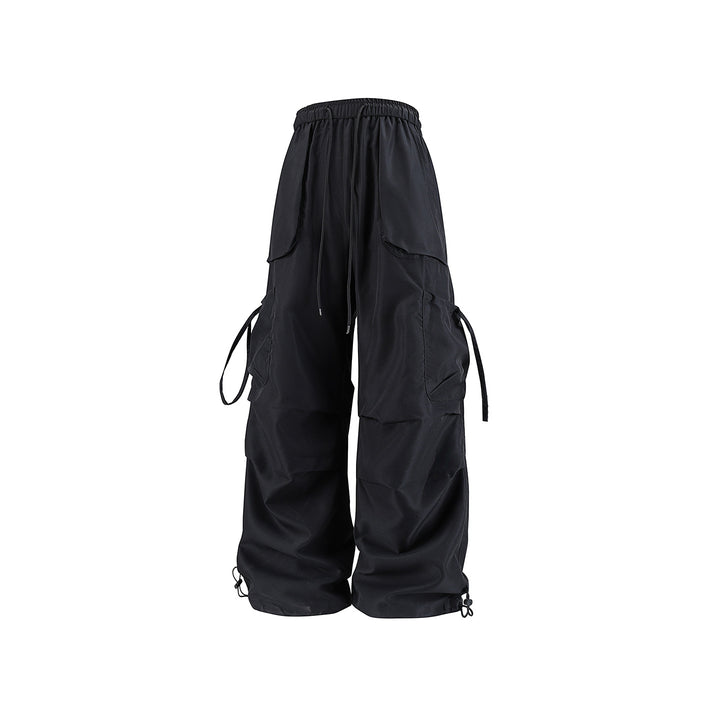 Herren Oversized Cargo‑Bundhose im Baggy‑Utility‑Cut mit Elastikbund, Klapptaschen und verstellbaren Saumabschlüssen Echo Archiv