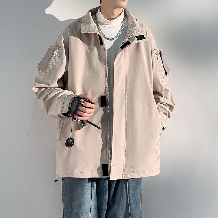 Herren zweilagige Softshell-Overlayerjacke mit Kapuze, wind- und wasserabweisender Membran und verstellbarem Saum Echo Archiv
