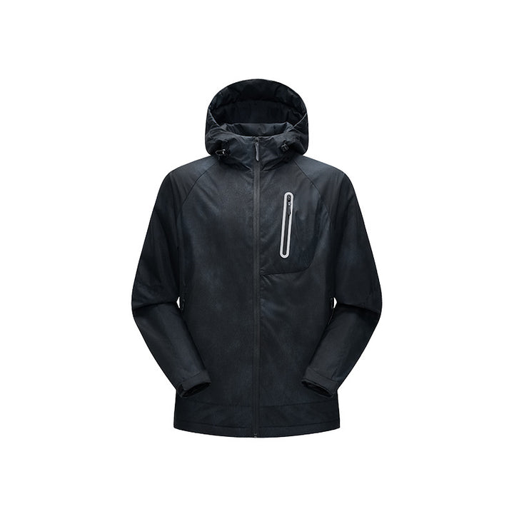 Herren Technische Regenjacke mit Kapuze wasserdichter Shell und reflektierender Brusttasche Echo Archiv