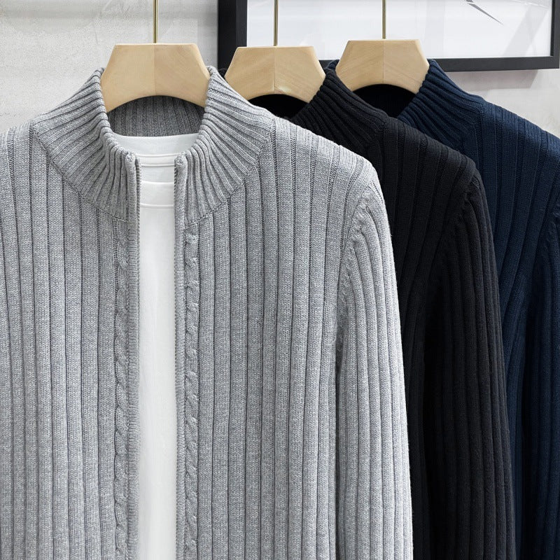 Stylischer Herren-Ripppullover mit hohem Kragen Echo Archive