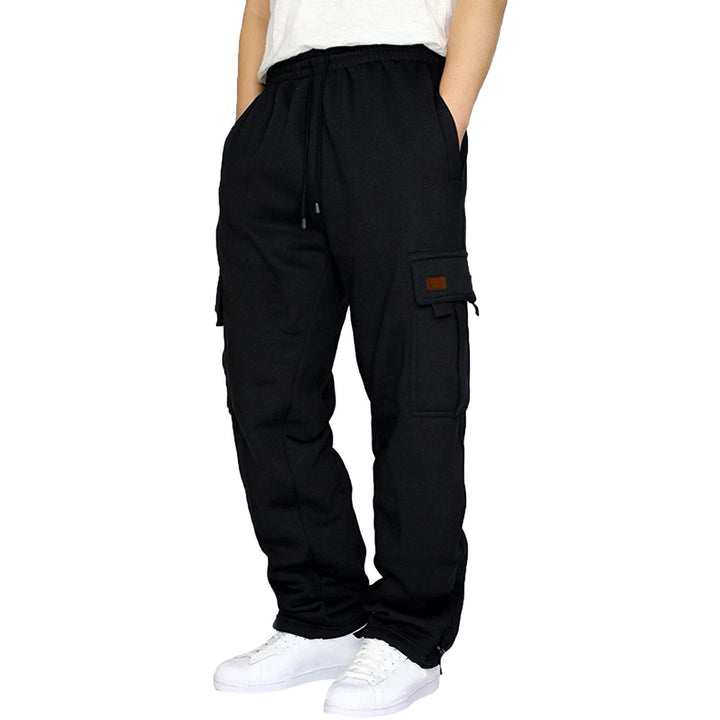 Herren nan konisch zulaufende Sweat-Cargohose mit elastischem Bund, Kordelzug und Klappentaschen Echo Archiv