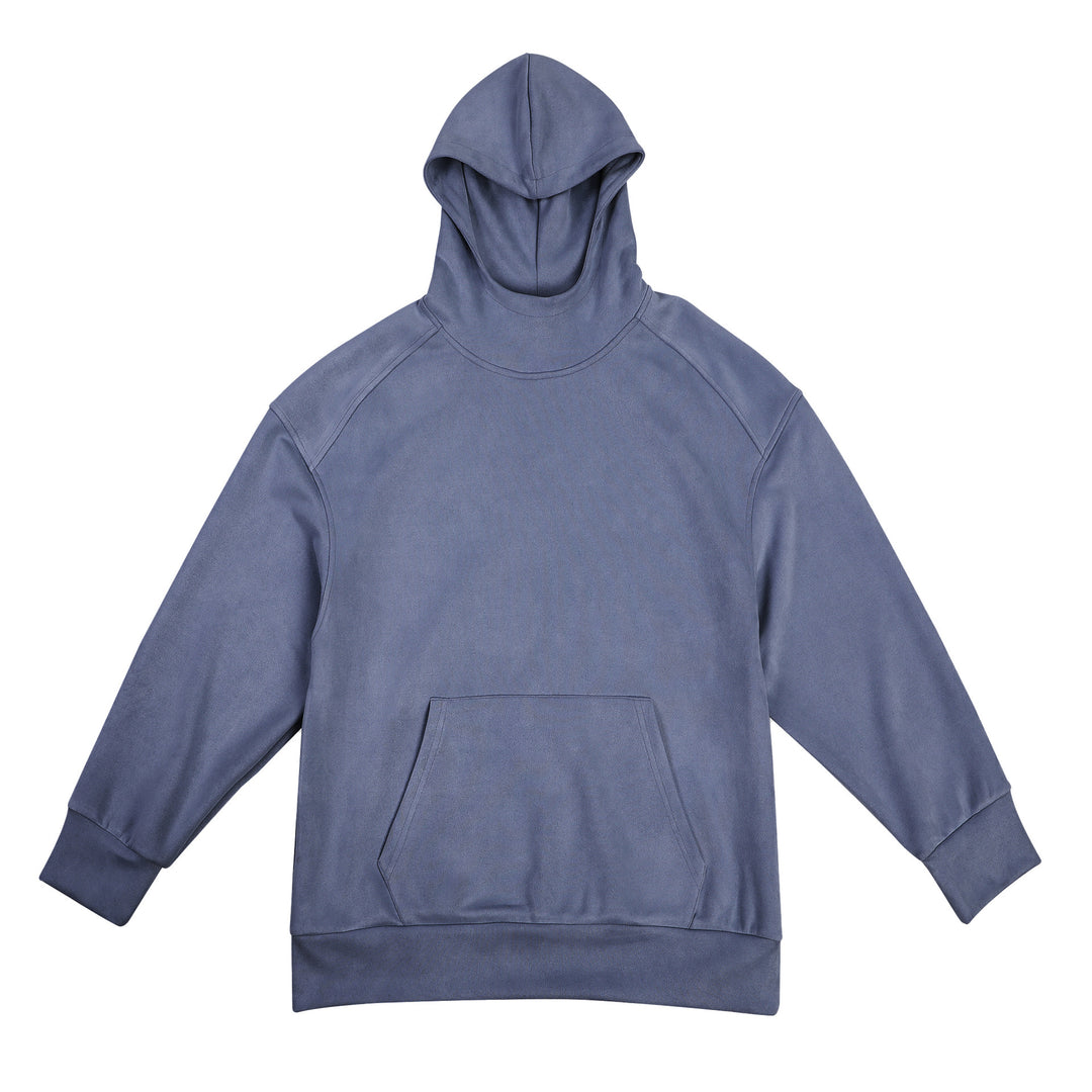 Herren lässiger Hoodie mit hohem Kragen und praktischer Kängurutasche Echoarchiv