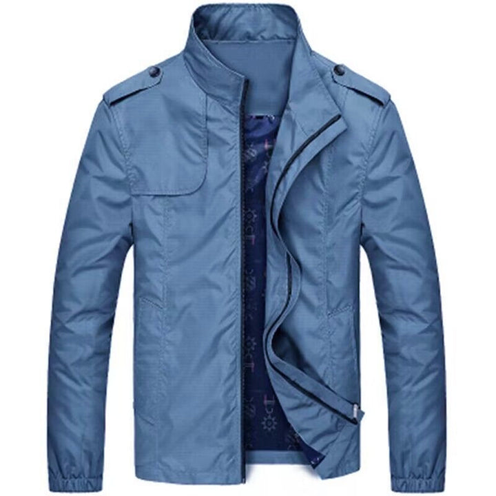 Herren leichte Utility-Fieldjacke mit Stehkragen und Epauletten Echoarchiv
