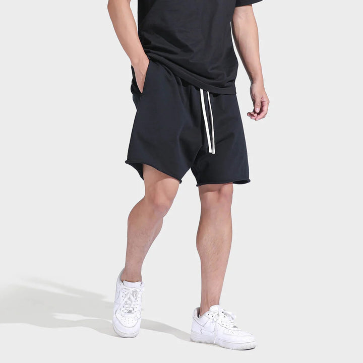 Herren Bequeme Sweatshorts mit elastischem Bund und Seitentaschen Echoarchiv