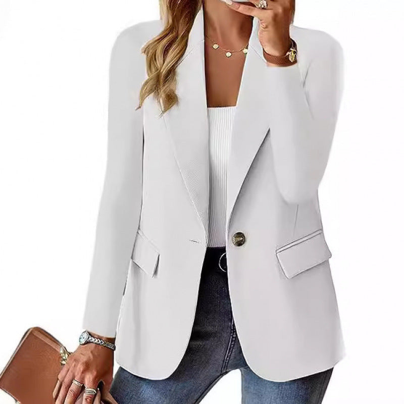 Damen Moderner Tailored Blazer mit elegante Knopfdetails Echoarchiv