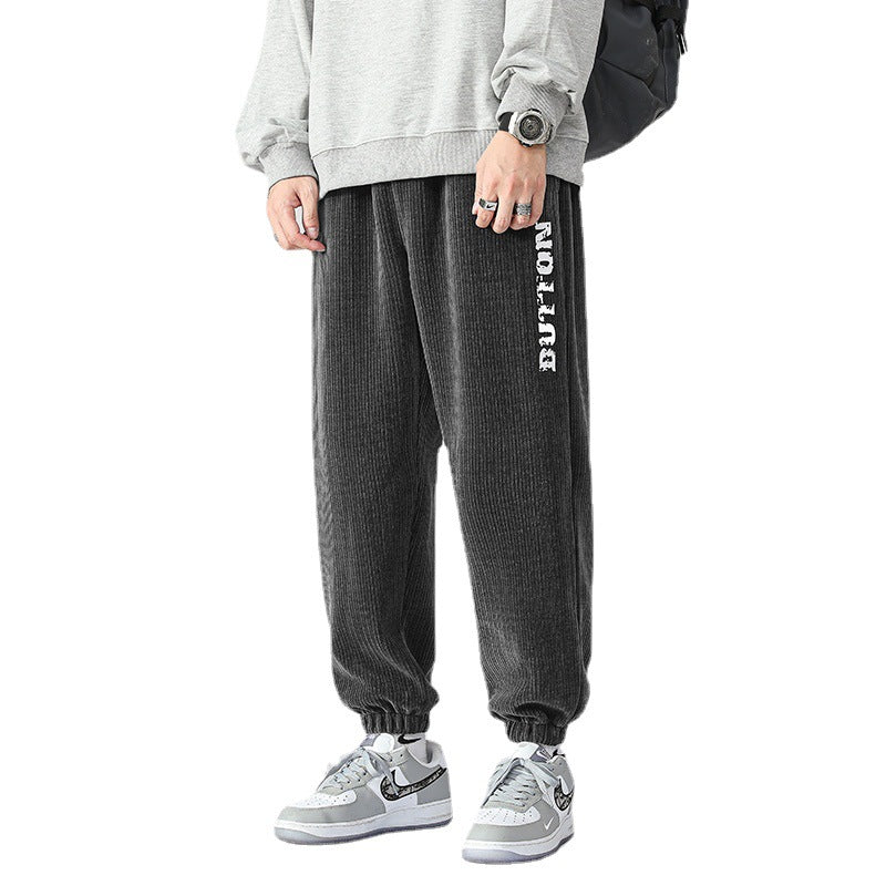 Herren Weiche Cord-Jogginghose im Relaxed-Fit mit elastischem Bund und Bündchen Echo Archiv