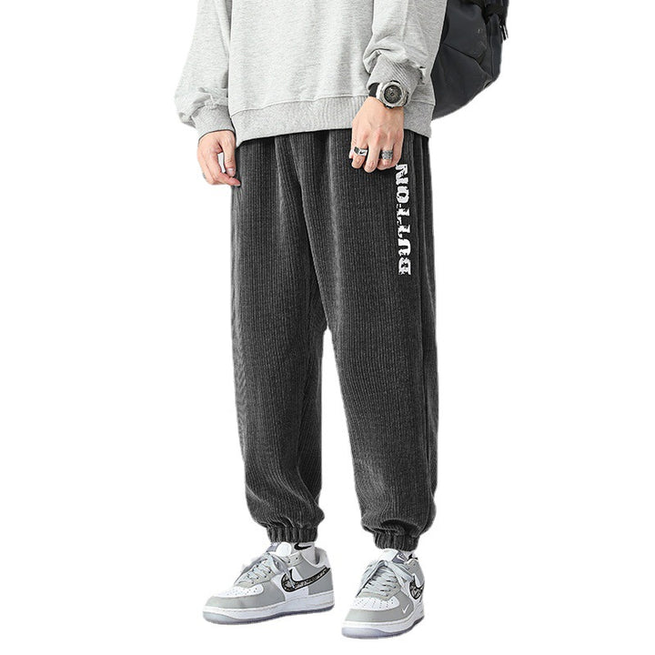 Herren Weiche Cord-Jogginghose im Relaxed-Fit mit elastischem Bund und Bündchen Echo Archiv