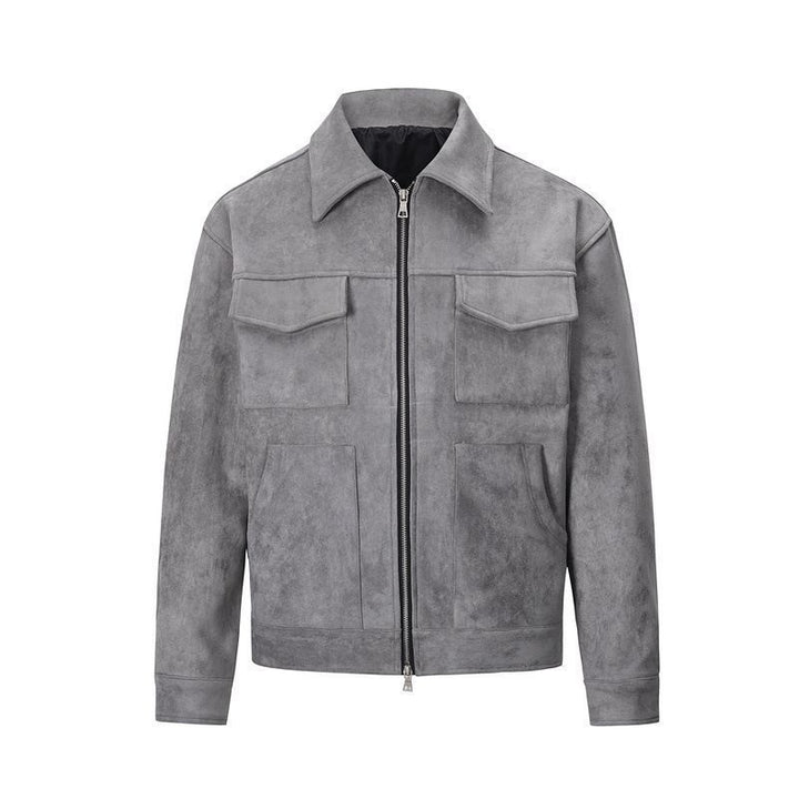 Herren modische Jacke mit praktischen aufgesetzten Taschen und Reißverschluss Echoarchiv