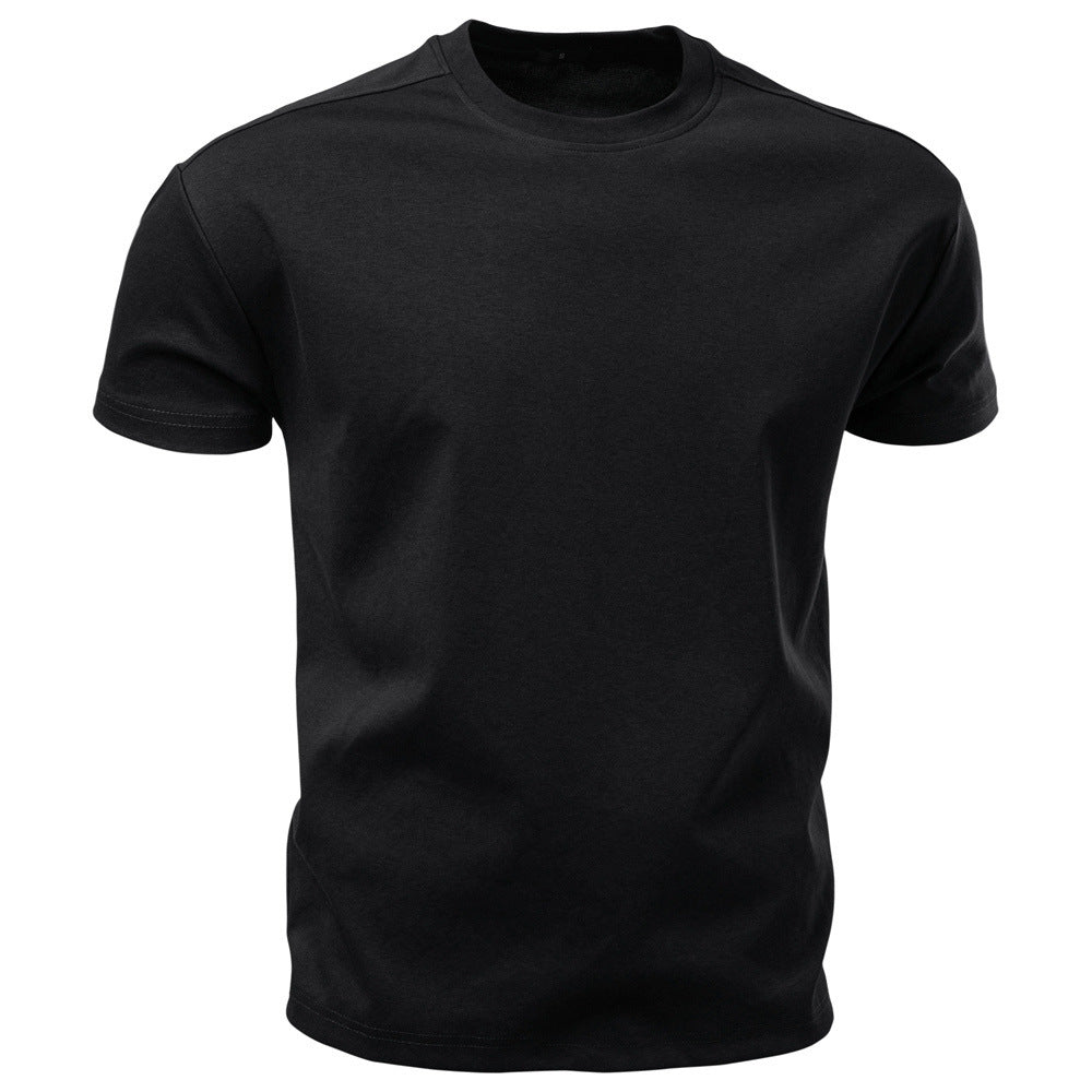 Herren nan klassisches Baumwolljersey Rundhalsshirt mit verstärktem Kragen Echo Archiv