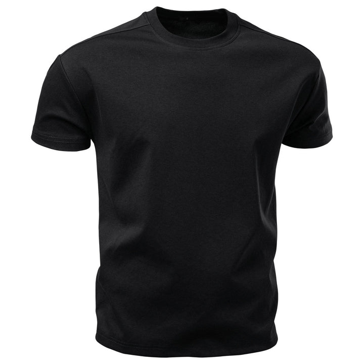 Herren nan klassisches Baumwolljersey Rundhalsshirt mit verstärktem Kragen Echo Archiv