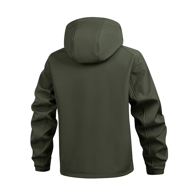 Herren Funktionsjacke mit wasserabweisendem Material und verstellbarer Kapuze Echoarchiv