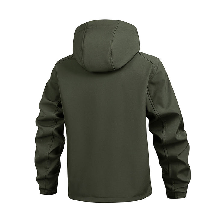 Herren Funktionsjacke mit wasserabweisendem Material und verstellbarer Kapuze Echoarchiv