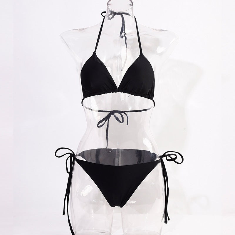 Damen Triangel-Bikini mit verstellbaren BindEchoarchivändern und raffinierten Details Echoarchiv