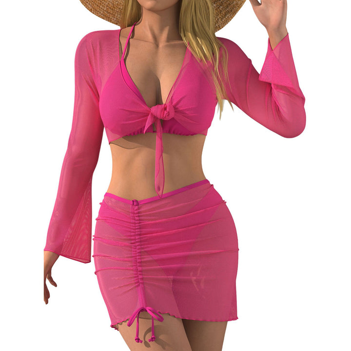 Damen Strand-Outfit mit transparenter Bluse Echo Archiv