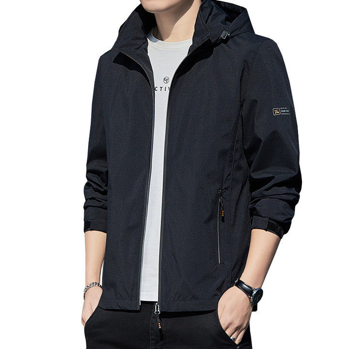 Herren Leichte Funktionsjacke mit verstellbarer Kapuze Echo Archiv