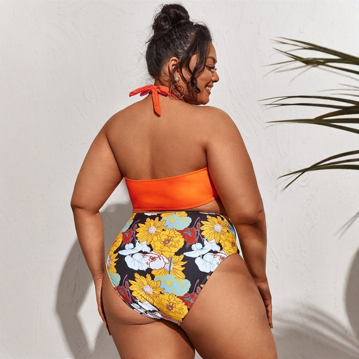 Damen Bikini-Set mit hoher Taille und verspieltem Blumenmuster Echo Archiv