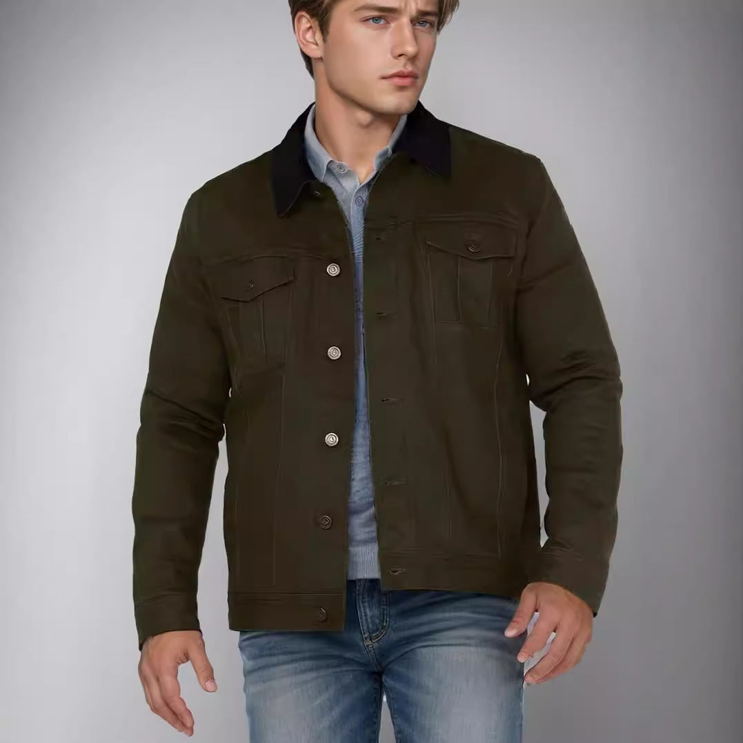 Herren Jeansjacke im klassischen Stil mit praktischen Taschen Echoarchiv