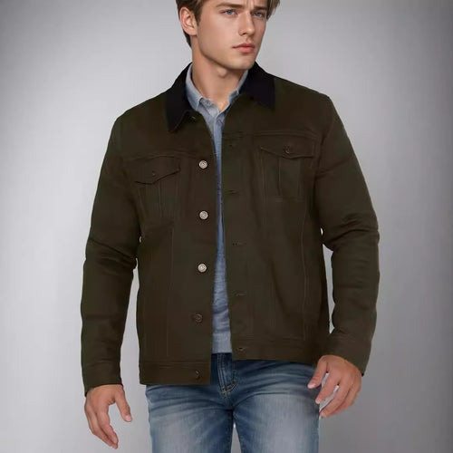 Herren Jeansjacke im klassischen Stil mit praktischen Taschen Echoarchiv