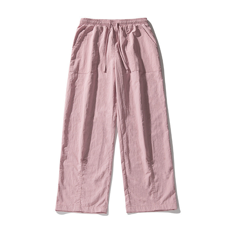 Damen Weite Leinenmix-Palazzo-Hose mit elastischem Bund, Tunnelzug und aufgesetzten Taschen Echo Archiv