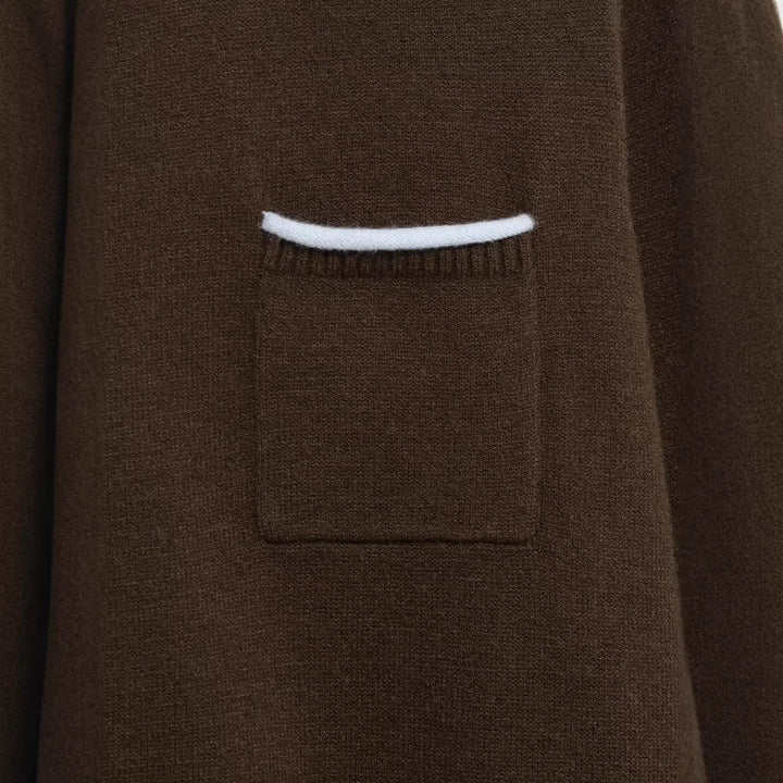 Damen Cardigan mit kontrastfarbener Knopfleiste und zweifarbigen Ärmeln Echoarchiv