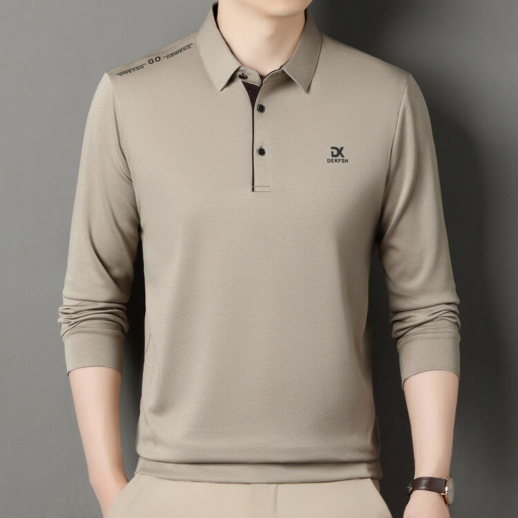 Herren Poloshirt mit hochwertiger Textur und modernem Kragen Echoarchiv