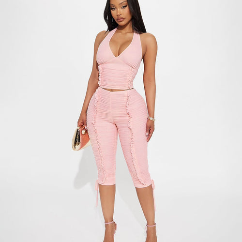 Damen Jumpsuit mit raffinierten Raffungselementen und stilvollen Bindebändern Echo Archiv