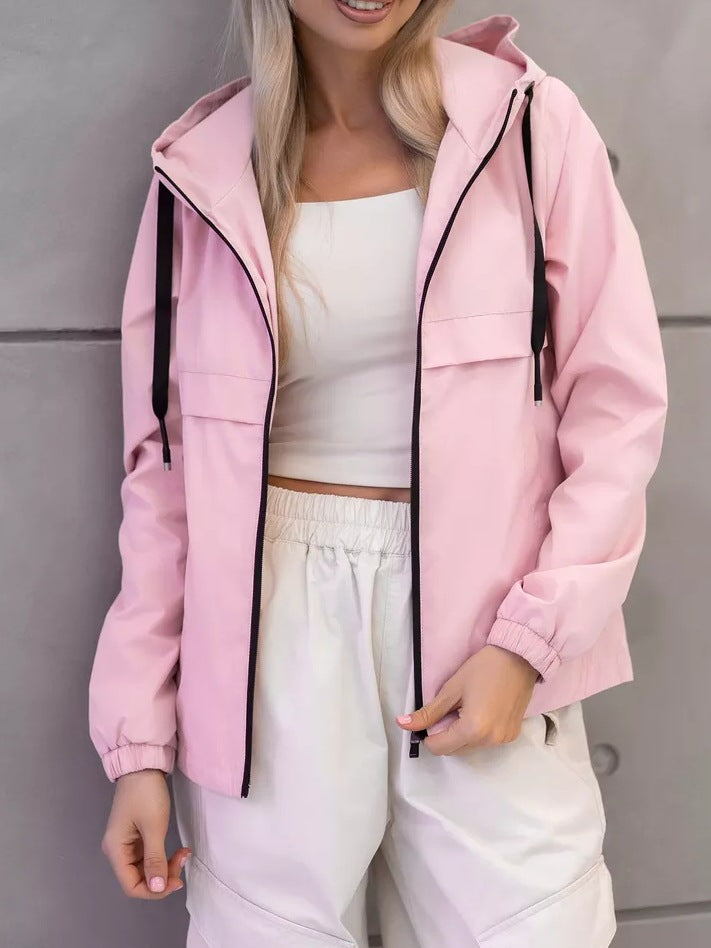 Damen Modische Übergangsjacke mit kapuze – Célinea