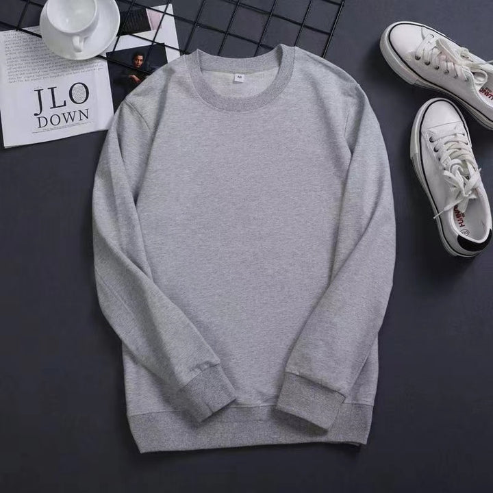 Herren Feines Rundhals‑Sweatshirt aus Baumwollmix mit gerippten Bündchen Echoarchiv