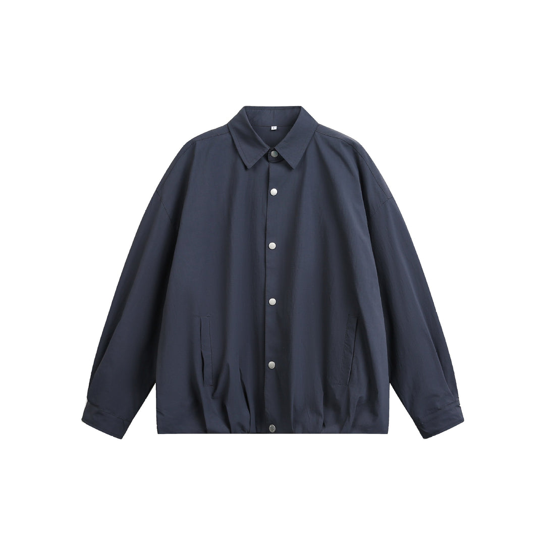 Herren Oversize Coachjacke mit Druckknopf‑Verschluss und geradem Saum Echoarchiv