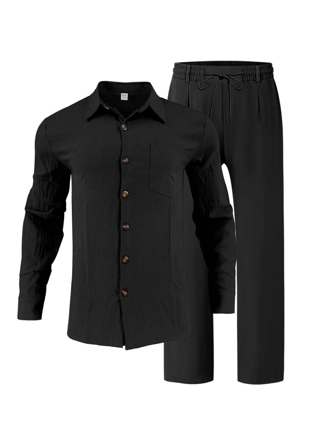 Herren lässiges Lounge-Set mit hochwertigem Hemd und bequemer Hose Echoarchiv
