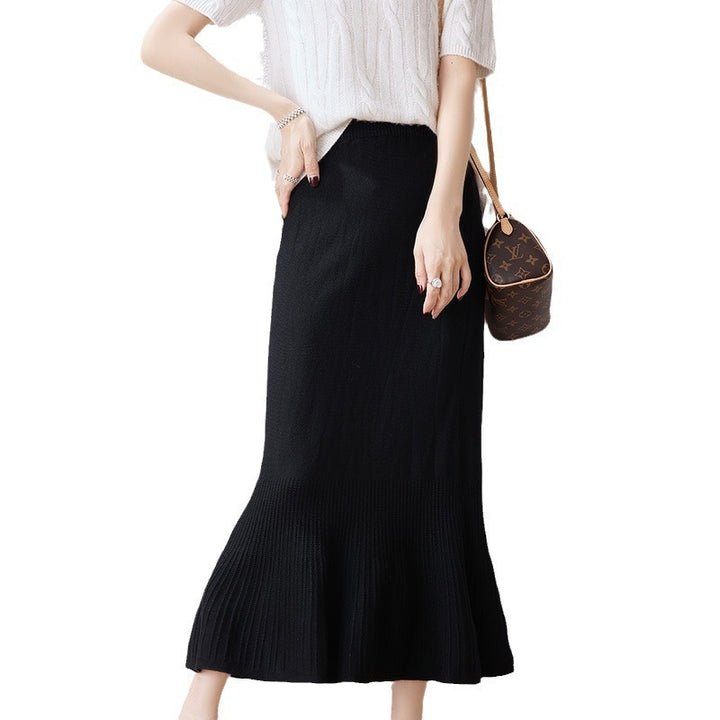 Damen Eleganter Strickrock mit Volant Echo Archiv