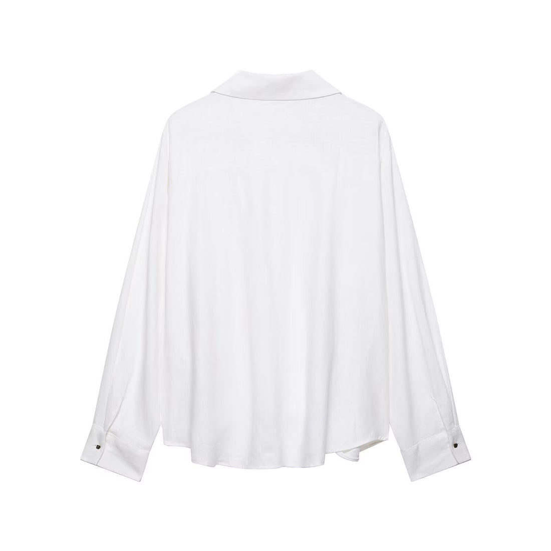 Damen Oversize-Bluse mit weitem Schnitt, tiefem V‑Ausschnitt und elastischem Saum Echo Archiv