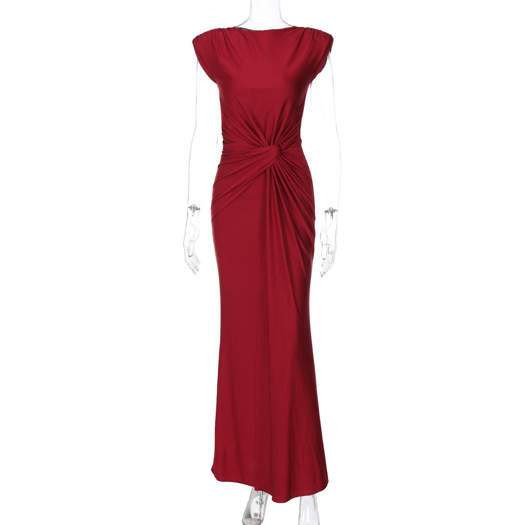 Damen Elegantes Wickelmaxikleid mit raffiniertem Drapierungselement Echo Archiv
