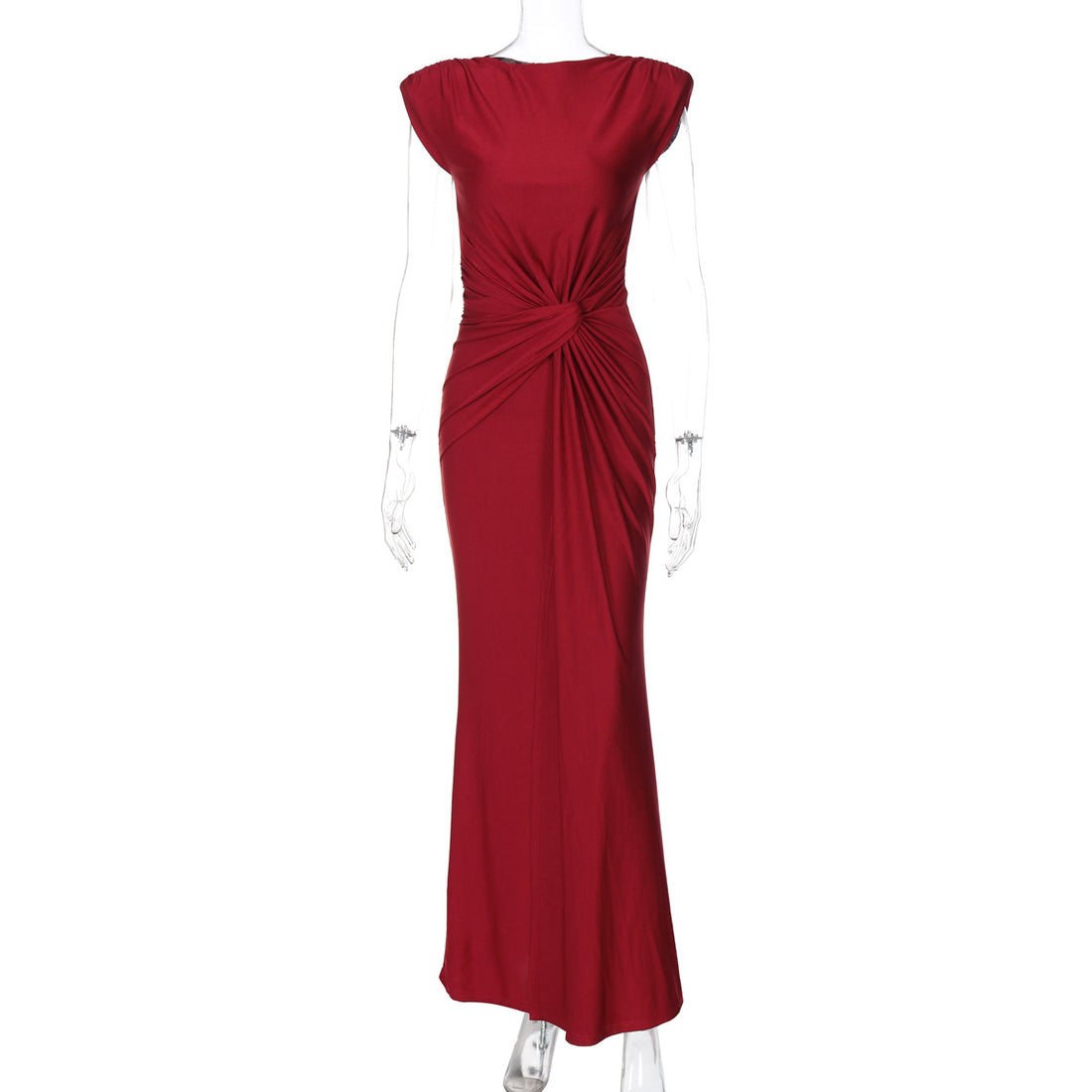 Damen Elegantes Wickelmaxikleid mit raffiniertem Drapierungselement – Valéora