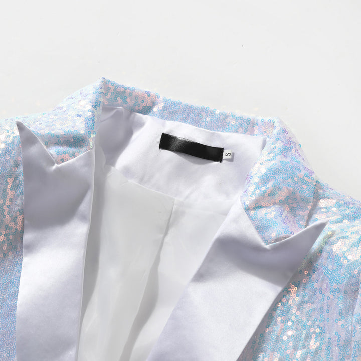 Herren Glamouröser Paillettenblazer mit schimmerndem Effekt Echoarchiv