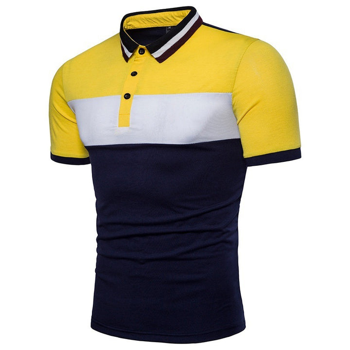 Herren Polohemd mit modernem Blockstreifen-Design und hochwertiger Baumwolle Echoarchiv