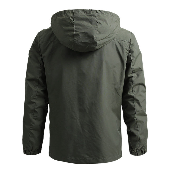 Herren Ultraleichte Trekking-Kapuzenjacke mit Mesh‑Innenfutter, Brustzip und Klettmanschetten Echo Archiv
