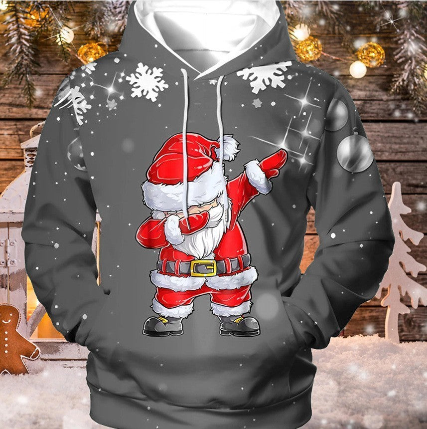 Damen Lustiger Weihnachts-Kapuzenpullover mit Santa-Motiv Echoarchiv