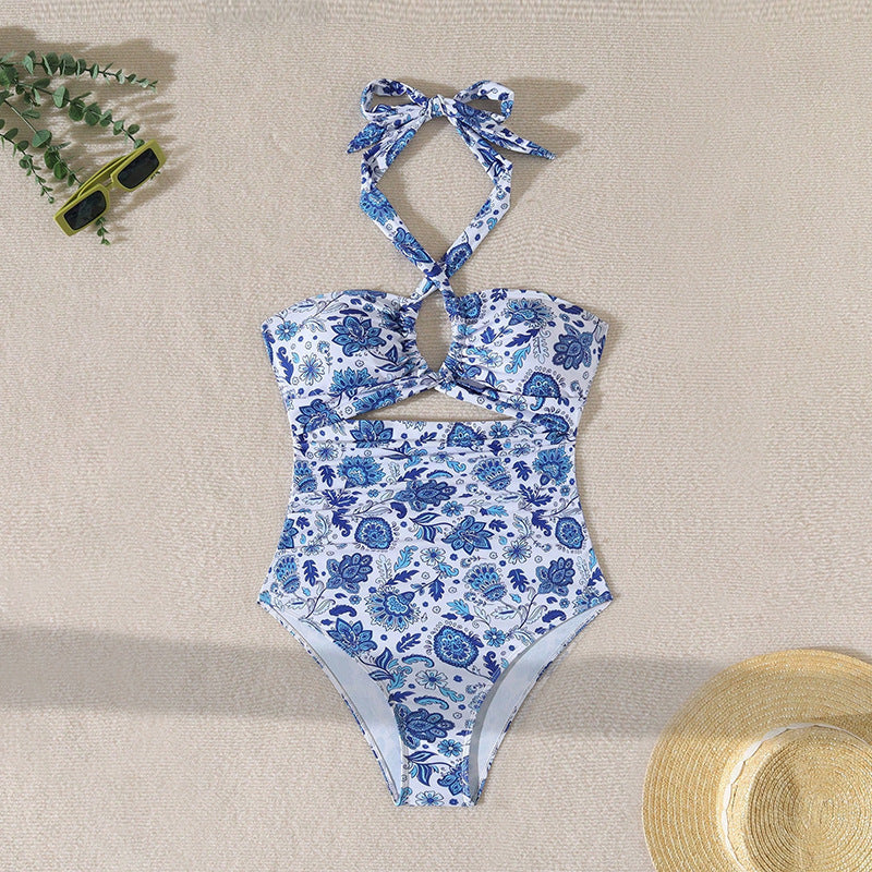 Damen Einteiler Badeanzug mit elegantem Schnitt und stilvollem Cross-Design Echo Archiv