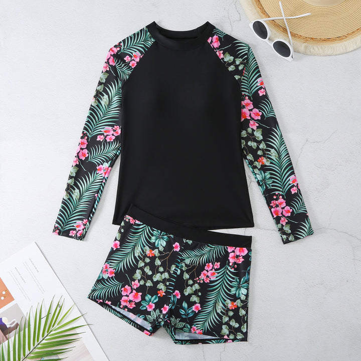 Damen UV-Schutz Rashguard-Set mit floralem Design Echo Archiv