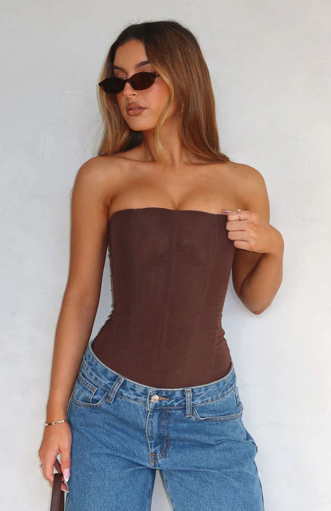 Damen Dessous-Kleid mit eleganten Fransen und transparentem Oberteil Echo Archiv
