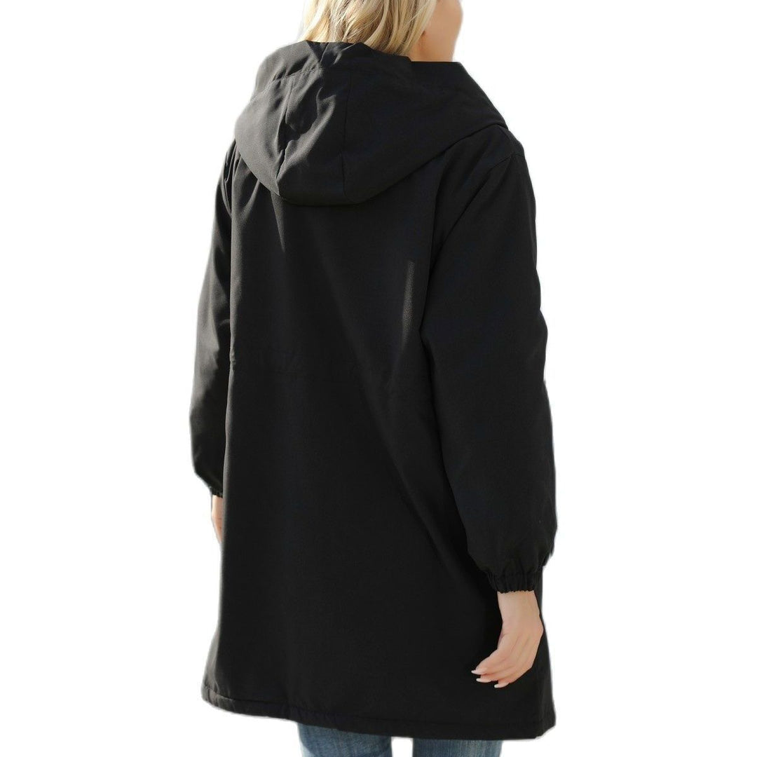 Damen Kapuzen-Midiparka mit Tunnelzug, Reißverschluss & elastischen Bündchen Echoarchiv