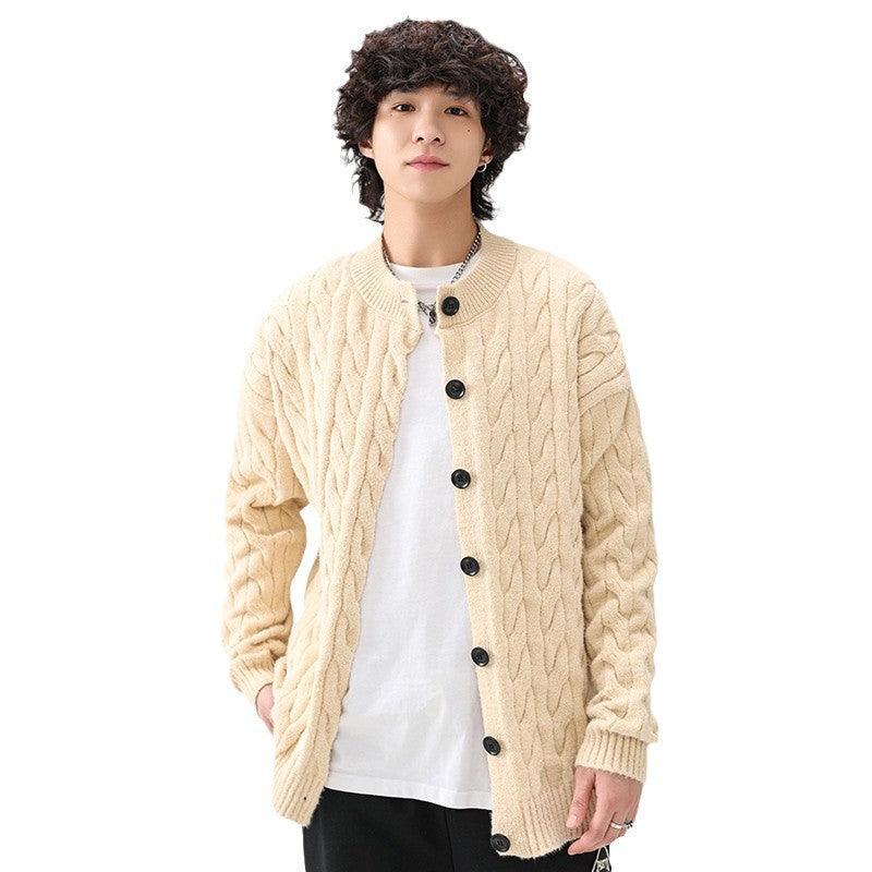 Herren Grobstrick-Cardigan mit praktischen Knöpfen Echoarchiv