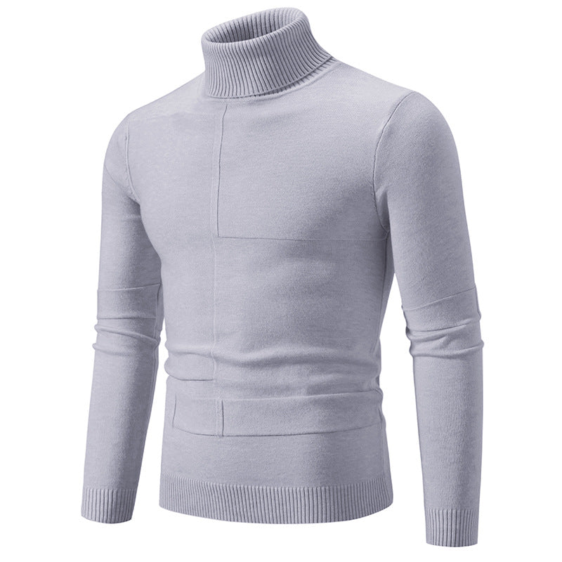 Herren Hochabschließender Strickpullover mit modischem Schnitt Echoarchiv