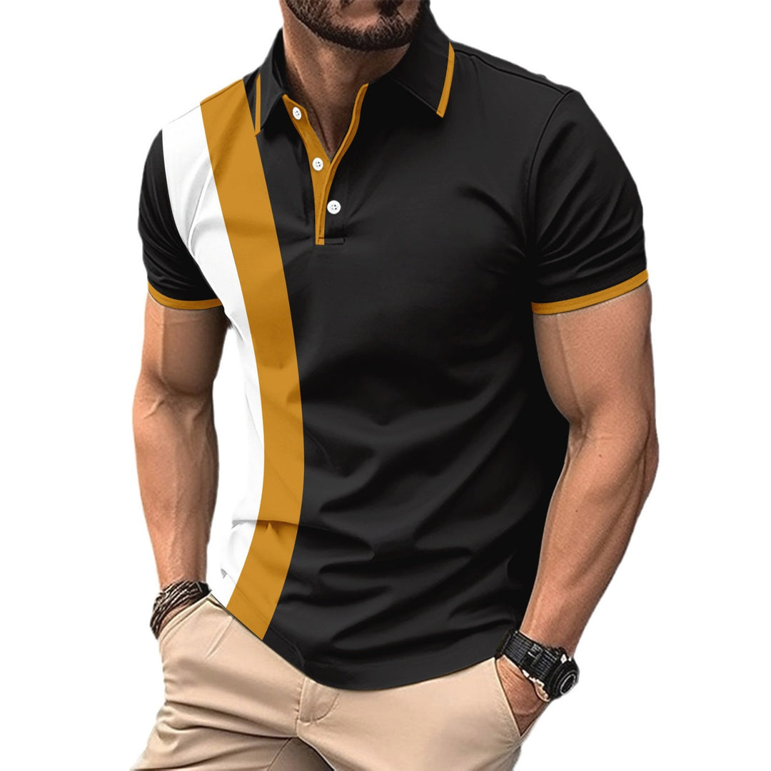 Herren Sportliches Poloshirt mit modernem Schnitt und Kontrastdetails Echoarchiv