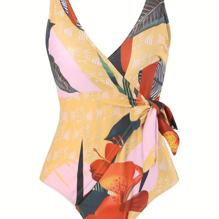 Damen Einteiliger Badeanzug mit elegantem Wickelrock Echo Archiv