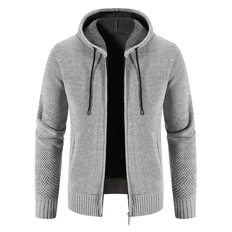 Herren Kapuzenjacke mit weichem Innenfutter und innovativem Design Echoarchiv